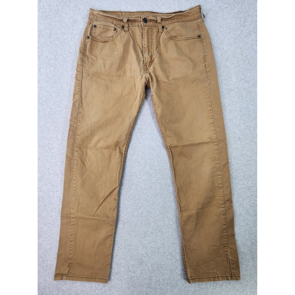 Levi's 505 Jeans Mens Size 32x30 Tan Straight Leg Denim Tag 33x32
